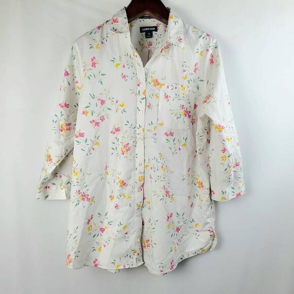 Lands' End Size 18 Button Front Blouse - Picture 1 of 8